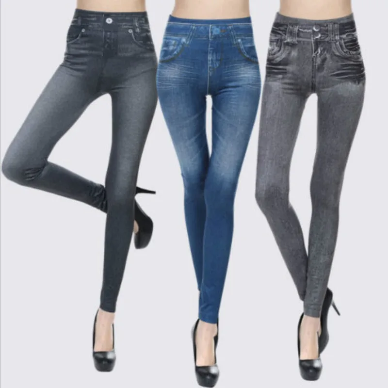 2018 женские обтягивающие брюки Джеггинсы эластичные тонкие джинсовые леггинсы узкие брюки джинсы США