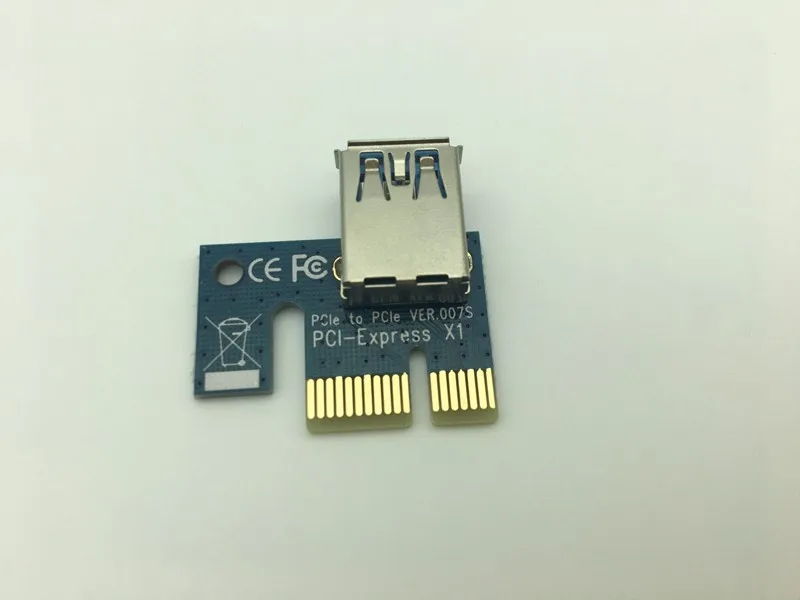 Riser Card PCI-E 1X to 16X Графический кабель-удлинитель для майнинга расширенная линия USB 3,0 PCI Express карта для BTC Mining дропшиппинг