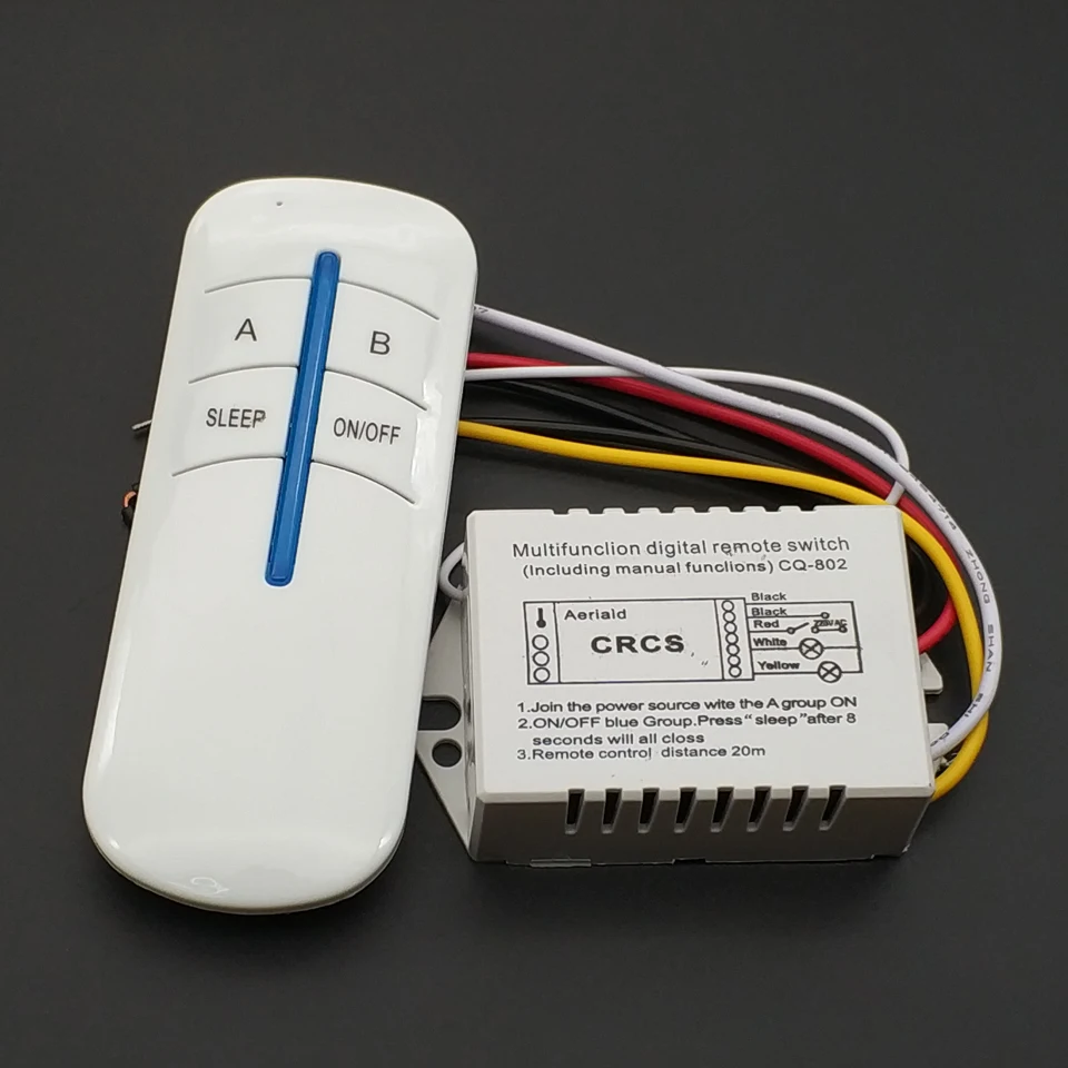 

Wireless ON / OFF Lamp Remote Control Switch Receiver Transmitter 220 V 2 Ways