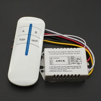 

Wireless ON / OFF Lamp Remote Control Switch Receiver Transmitter 220 V 2 Ways