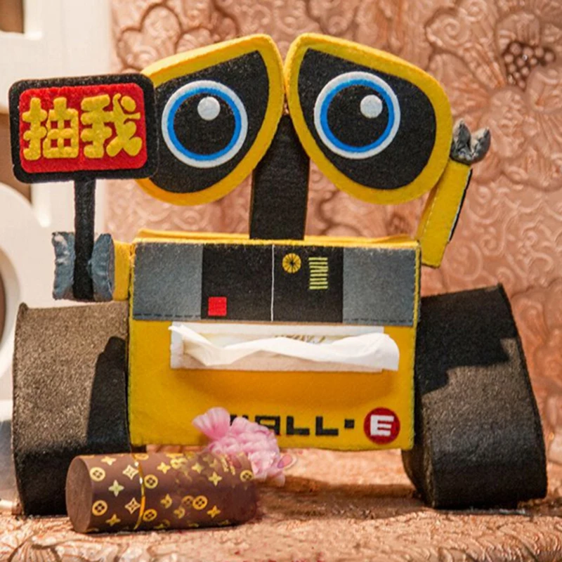 

2018 Creative Poor Robot Style Tissue Box Felt DIY Material Package Handmade Needle Craft Decoration For Living Room & Bedroom