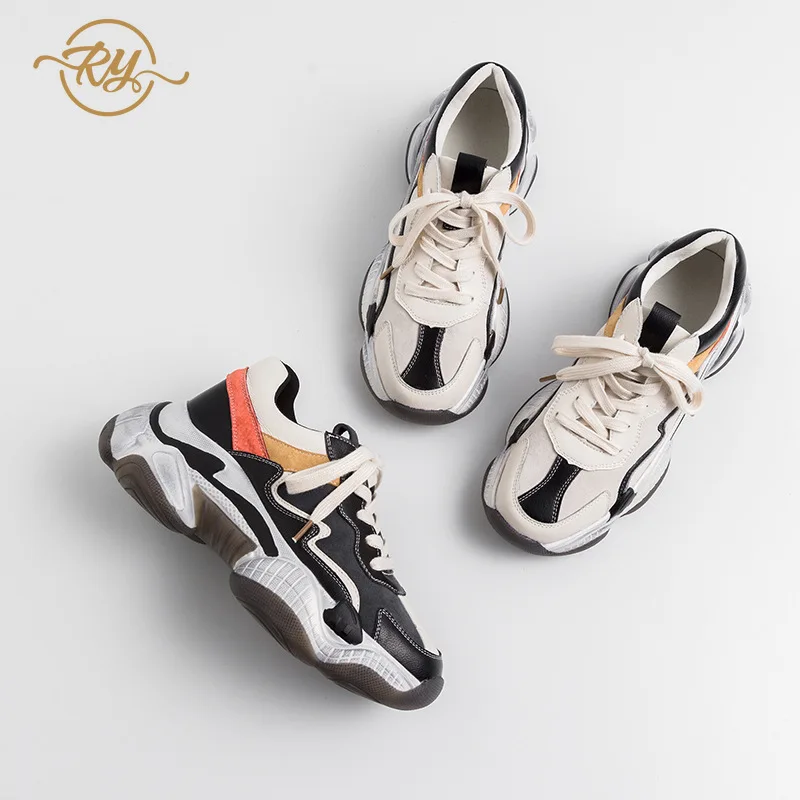 

RY-RELAA woman shoes sneakers Genuine Leather womens shoes flats loafers women luxury brand shoes women casual shoes