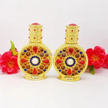 

10ML Glass dropper Bottle,Embroidered tattoo Essential Oil Bottle, Gold Empty Sample Vials, Free shipping