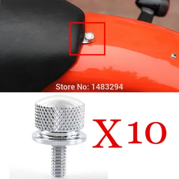 

Chrome 6mm Billet Seat Quick Mount Bolt Screw Cap Case for Harley Davidson All Models 1/4"-20 Thread
