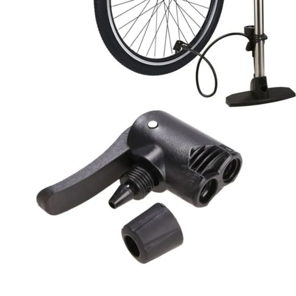 Велосипедный аксессуар велосипедный велосипед велосипедная шина Замена трубки Presta двухголовый воздушный насос клапан-адаптер полезный велосипедный компонент насос - Цвет: Black