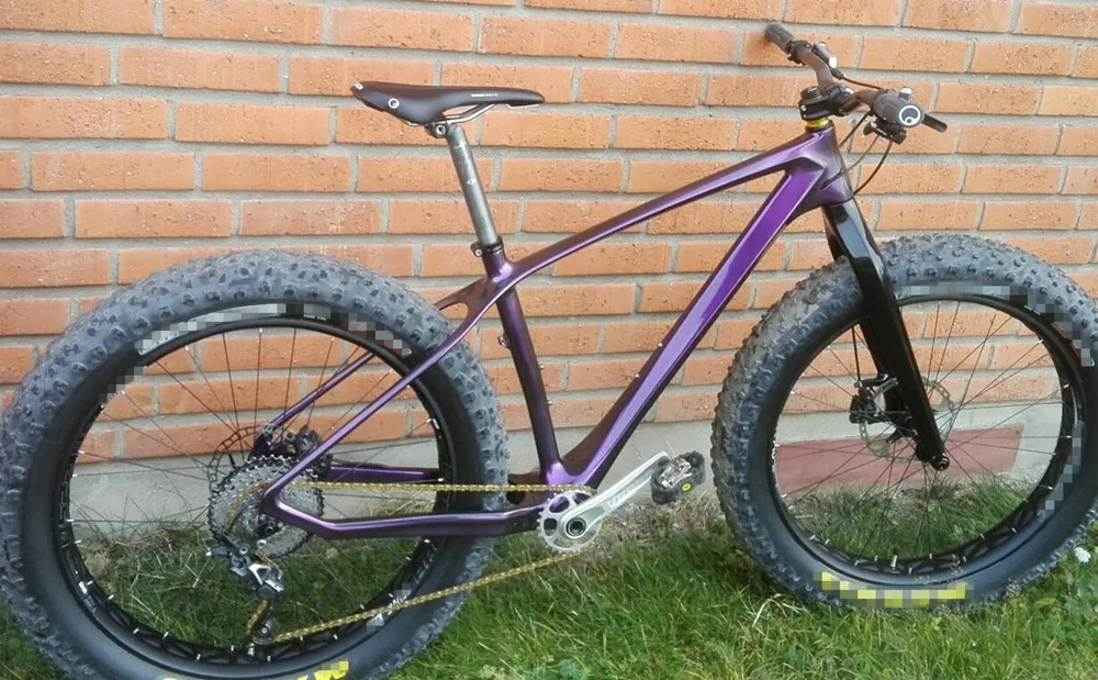 26er карбоновая рама для велосипеда с вилкой 26 макс 5,0 покрышки карбоновая рама для снежного велосипеда карбоновая рама для велосипеда с вилкой