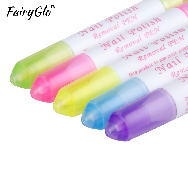 FairyGlo 5 шт./компл. лак для ногтей зажимы для снятия лака 3 хлопковые изделия для головы Профессиональный корректор ручка ручки «сделай сам» инструмент для дизайна ногтей Очиститель корректор для лака на ногтях