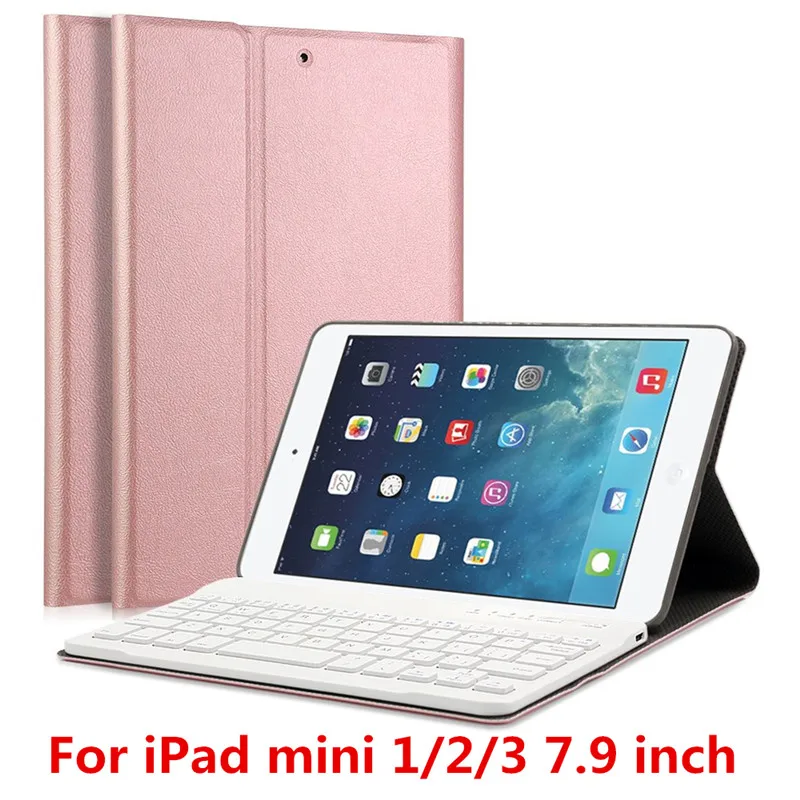 Bluetooth клавиатура чехол для iPad Mini 5 4 3/2/1 Air 1/2 чехол для iPad / 9,7 Pro 10,5 11 дюймов MacBook Air 3 10,5 крышка клавиатуры - Цвет: mini-123-rosegold