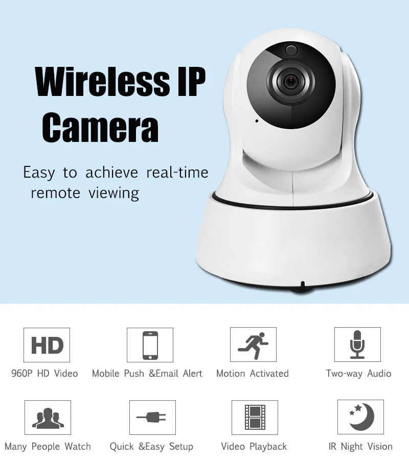 IP видеокамера с Wi-Fi мини Wi-Fi видеонаблюдение камера слежения PTZ с поддержкой протокола ONVIF беспроводной 960 P P2P домашняя камера