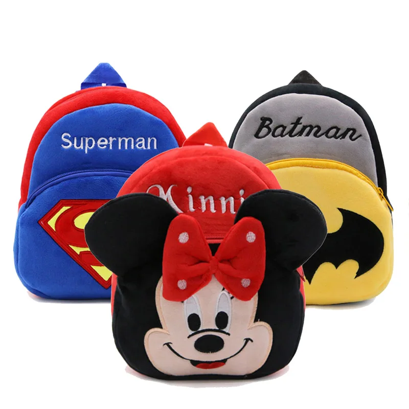 

New Cartoon Kids Plush Backpacks Spiderman Mini Schoolbag Hello Kitty Plush Backpack Children School Bags Girls Boys Backpack