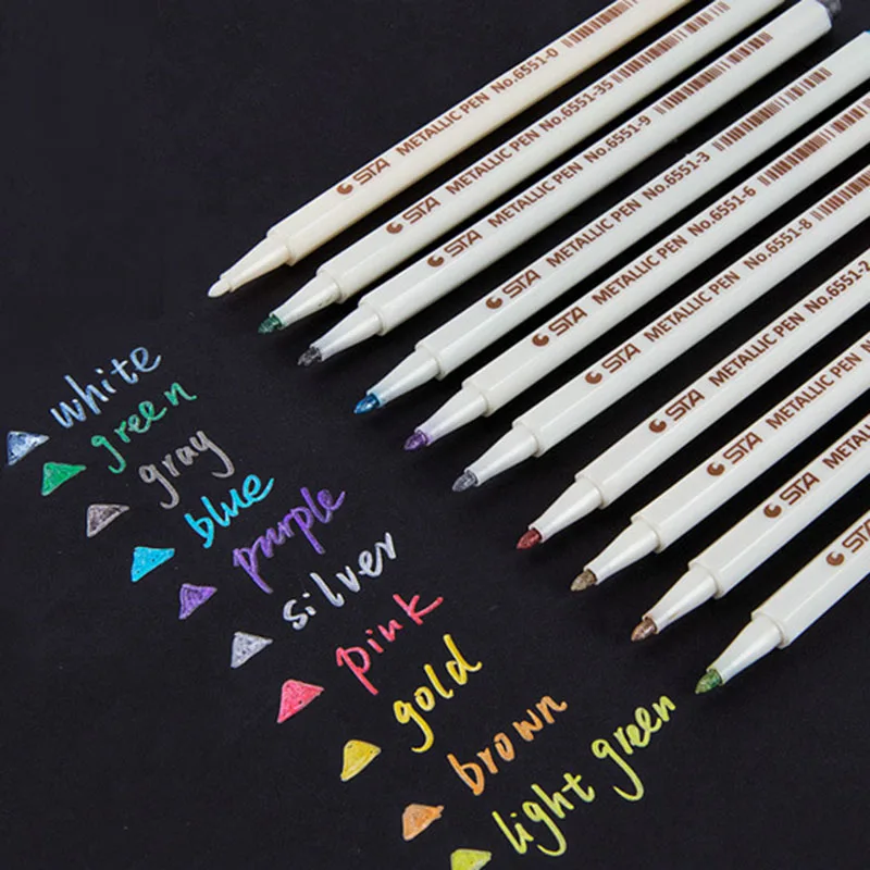 1 шт. металлический фломастер для рисования 10 цветов на выбор|marker pen|pen markermetallic marker