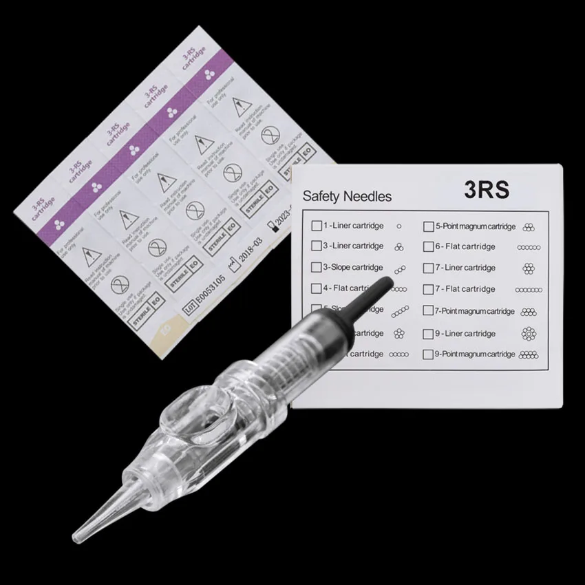 YUELONG 100pcs Disposable Tattoo Needles Mix 10 Size 3RL 5RL 7RL 9RL 3RS 5RS 7RS 9RS