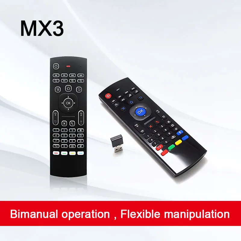 

MX3 Keyboard air mouse Voice Backlit English Russian 2.4G Wireless rd Remote Control IR For Android TV Box T9...