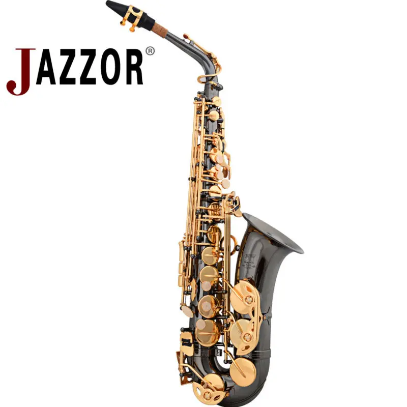 Professional JAZZOR Alto saxophone Eb Black Nickel Gold E flat Alto Sax