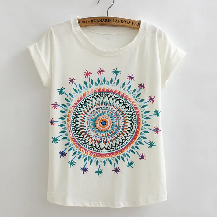 2015 свободного покроя т женщин Harajuku животных печать Camisetas Mujer широкий топы женская