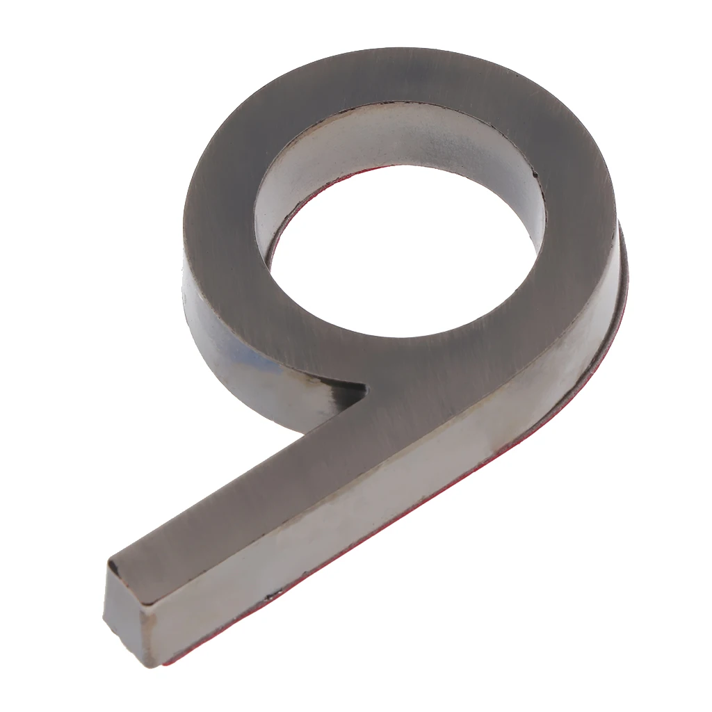 Surface Mounted Door Number Chrome Finish Digits Letter for Shop Bar House Apartment Flat Shop Hotel Display Names Numbers	