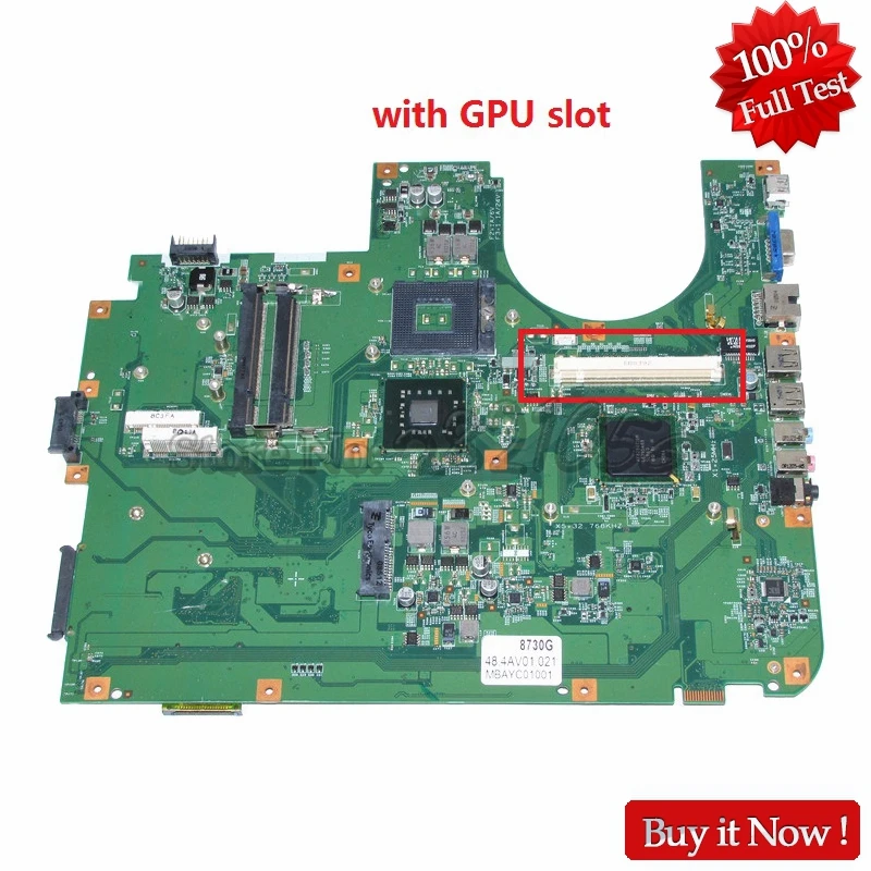 NOKOTION для Acer aspire 8730 8730G 8730ZG Материнская плата ноутбука 48.4AV01. 021 MBAYV01001 MB. AYV01.001 PM45 DDR2 с