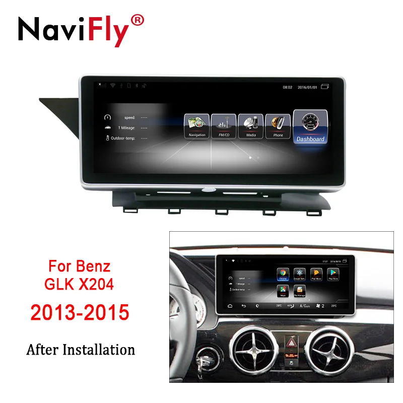 NaviFly 3G ram 32G rom 4G LTE автомобильный аудио gps радио плеер для Benz GLK X204 2013- с 10,25 ''full touch