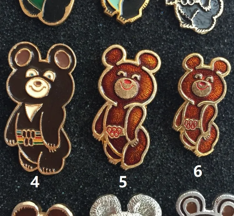 9 стилей верность 1980 советская столица Олимпийские игры талисман медведь Миша значок цветная серия