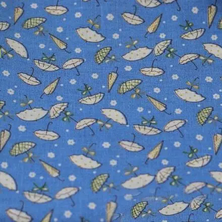 

1piecem DropShipping 50*50cm 100% Cotton fabic BLue Umbrella Tissue Tilda Cloth Patchwork Sewing for Craft Quilts PB156