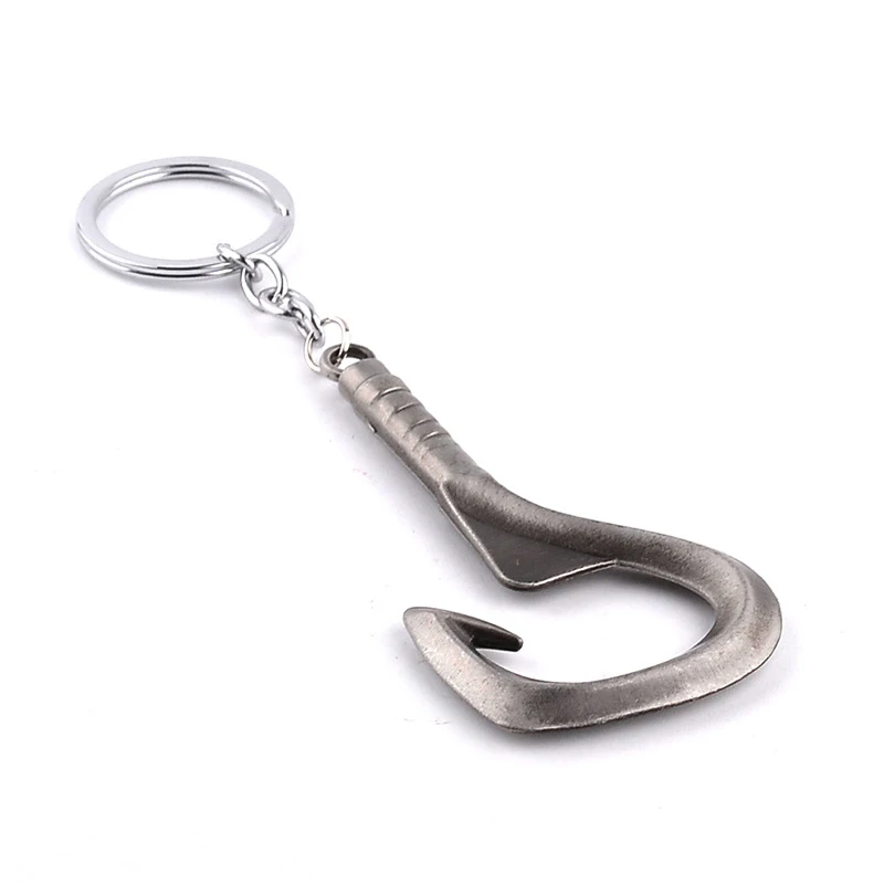 Metal Stainless Steel Fish Hook Keychain Hanging Key Chain Wholesale