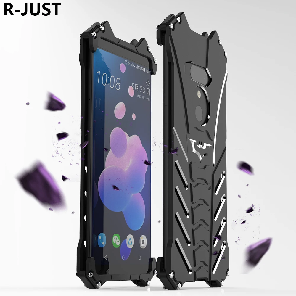 

R-JUST For HTC U12 Plus Case Cover Luxury Hard Metal Aluminum Alloy Shockproof Armor Phone Case for HTC U12+ Back Cover Funda