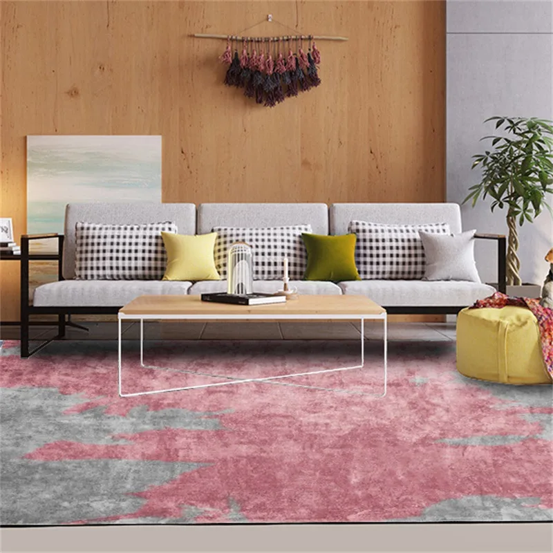 Ковер AOVOLL для гостиной, абстрактная живопись маслом, скандинавский ветер, сладкий розовый серый ковер, коврик для кухни, коврик для гостиной