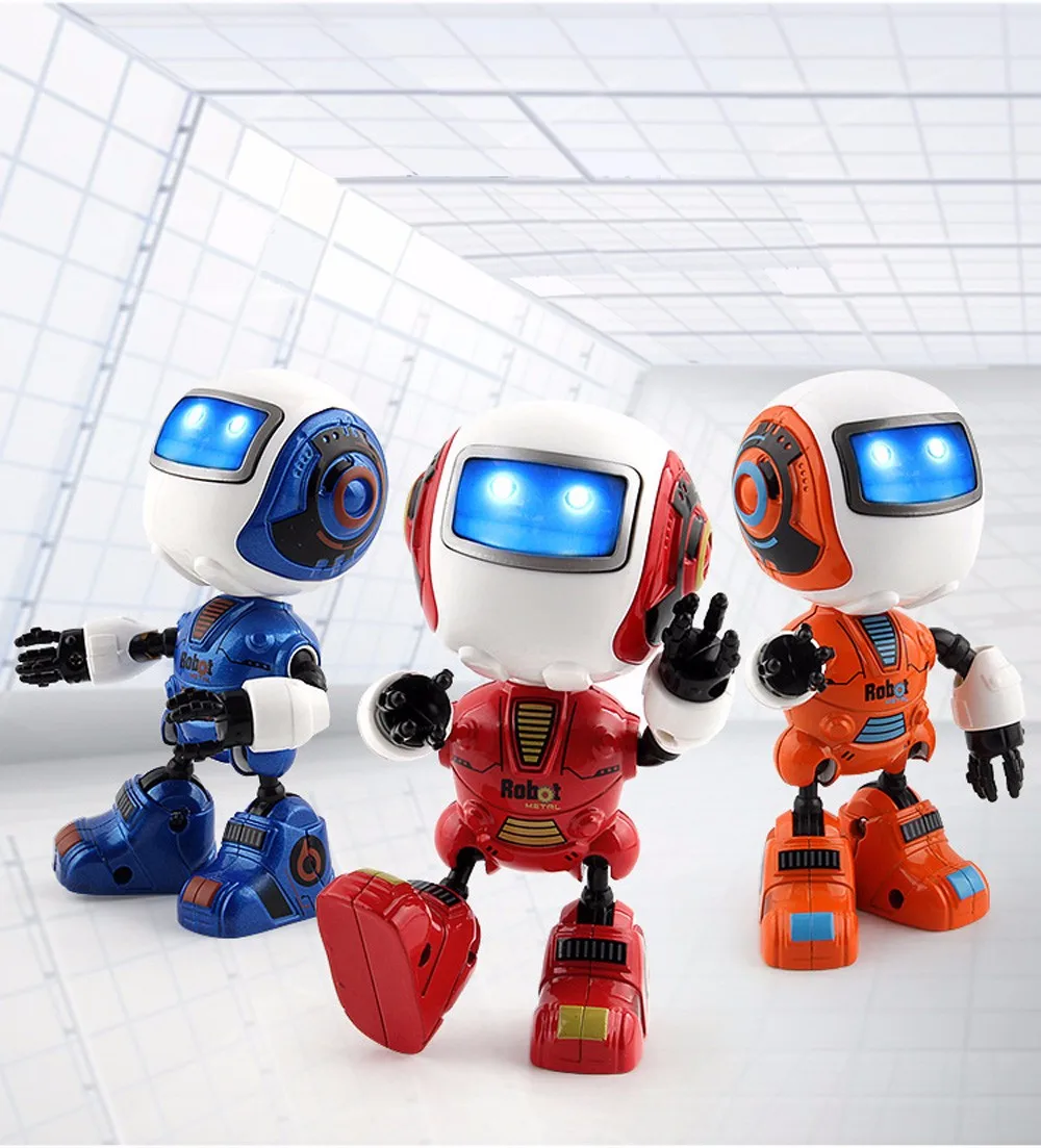 

2018 New Music Mini Robot Sensing Touch Multi-Function LED Flighting Music Smart Mini Alloy Robot For Kids interesting toys ###