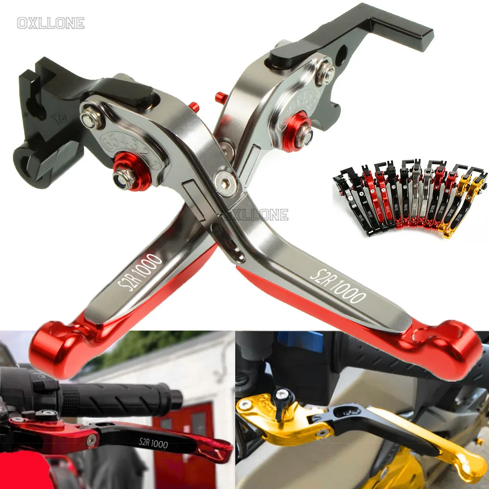 

Up with logo CNC Motorcycle Adjustable Brake Extendable Clutch Levers Set For Ducati S2R 1000 S 2R 1000 2006-2008 6 Colors