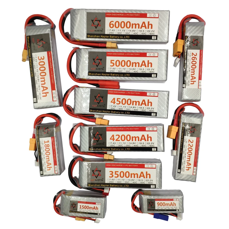 Аккумулятор Lipo для радиоуправляемой модели 14 8 в 30C 1500 мАч 2200 3000 3500 4200 5000