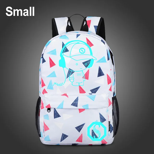 Модные Звездные светящиеся школьные сумки для девочек-подростков, школьный рюкзак, Детская сумка Mochila, Повседневная сумка, Детская сумка - Цвет: Triangle-S