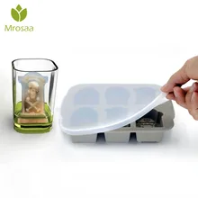 Mrosaa надгробная силиконовая для кубиков льда Бар льда кубик торт форма для выпечки Хэллоуин злодей из ужасов надгробия сетки силиконовая форма для льда с крышкой