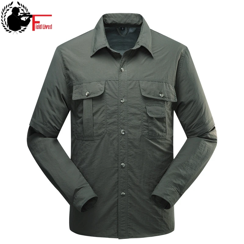 Military Style Mens Shirts Tactical Shirt Summer Quick Drying Sleeves