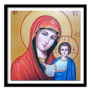 

New 5D Diy Diamond Painting Religion Kazan Icon of our Lady Diamond Handicraft Needlework Crafts Embroidery Cross Stitch