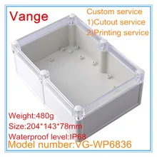 2 шт./лот закачиваемая форма корпус распределительная коробка 204*143*78 мм IP68 Водонепроницаемый ABS пластиковые корпусы для устройств для наложения оболочки проводов разъем шасси