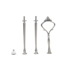 100 шт. подставка для тортов золотого, серебряного цвета Черные, белые, красные розовый бронза 3-х уровневая Корона подставка для торта