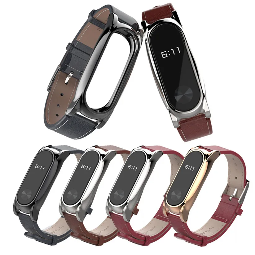 Браслет carprie Mijoas новые модные кожаные Смарт наручные часы ремешок для Xiaomi Miband 2