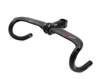 

New Ec90 Carbon Fiber Road Bike Handlebar + Handlebar 400/420/440x70-130mm, Bicycle Handlebar Handlebar Carbon Road Bike Parts