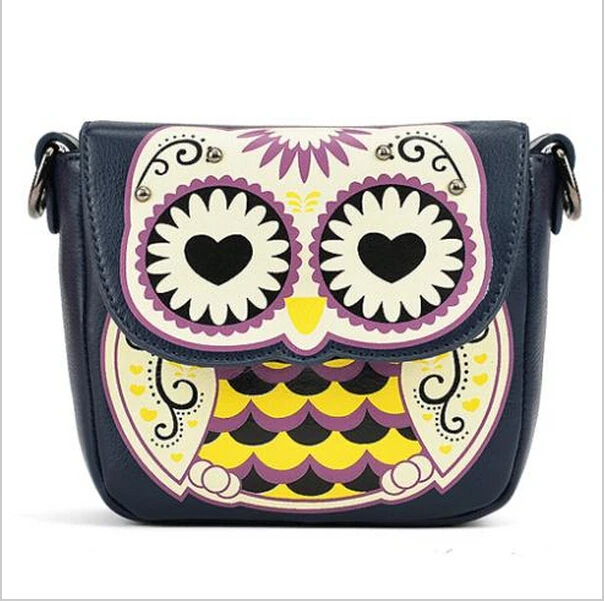 HOT New 2014 Summer Bags Cartoon Owl Bag Women Handbag Small Shoulder Leather Handbags messenger Free ship! | Багаж и сумки