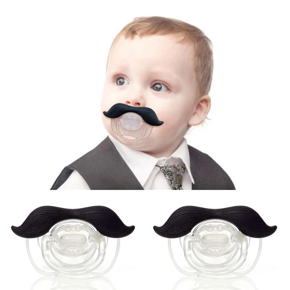 Silicone Funny Baby Mustache Pacifier Dummy Nipple Teethers Toddler Infant Baby Pacy Orthodontic Teeth Tools Best