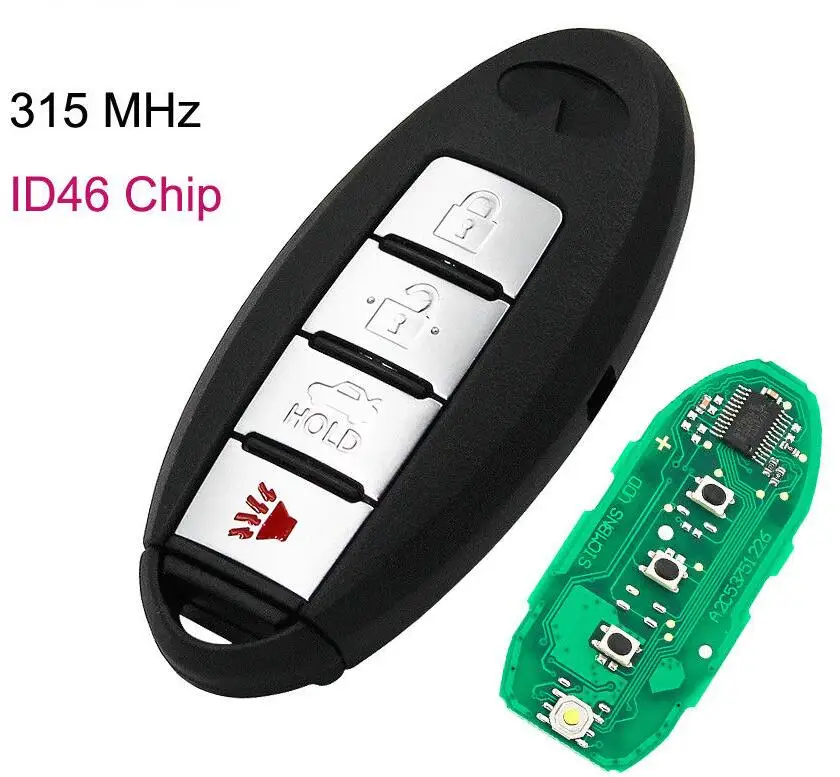 

New Smart Remote Key Fob 4 Button 315MHZ with 46 Chip for G25 G35 G37 Q60 FX35 FX37 QX70 FX50
