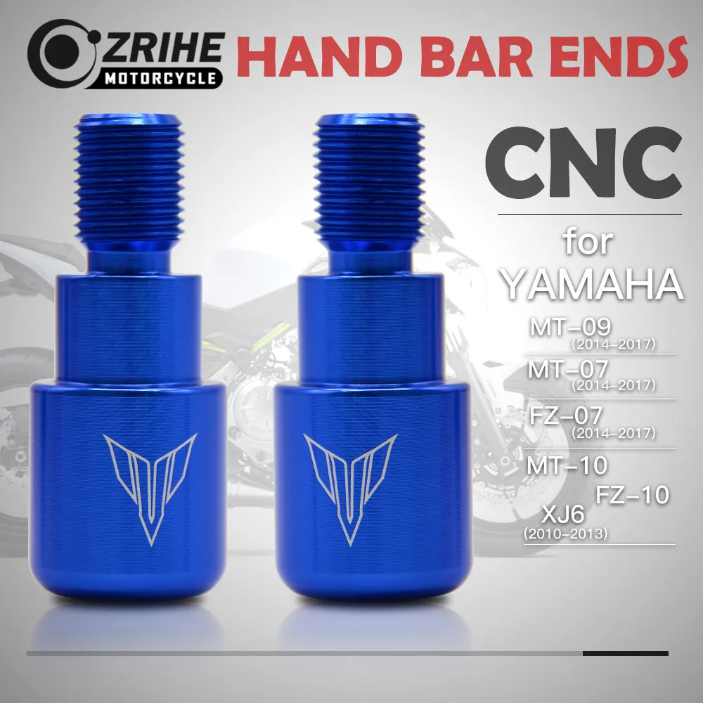 Motorcycle handlebar grips ends hand bar ends motor hand bar cap for YAMAHA MT-09 MT-10 FZ10 MT-07 FZ-07 2014-2017 XJ6 TDM 850