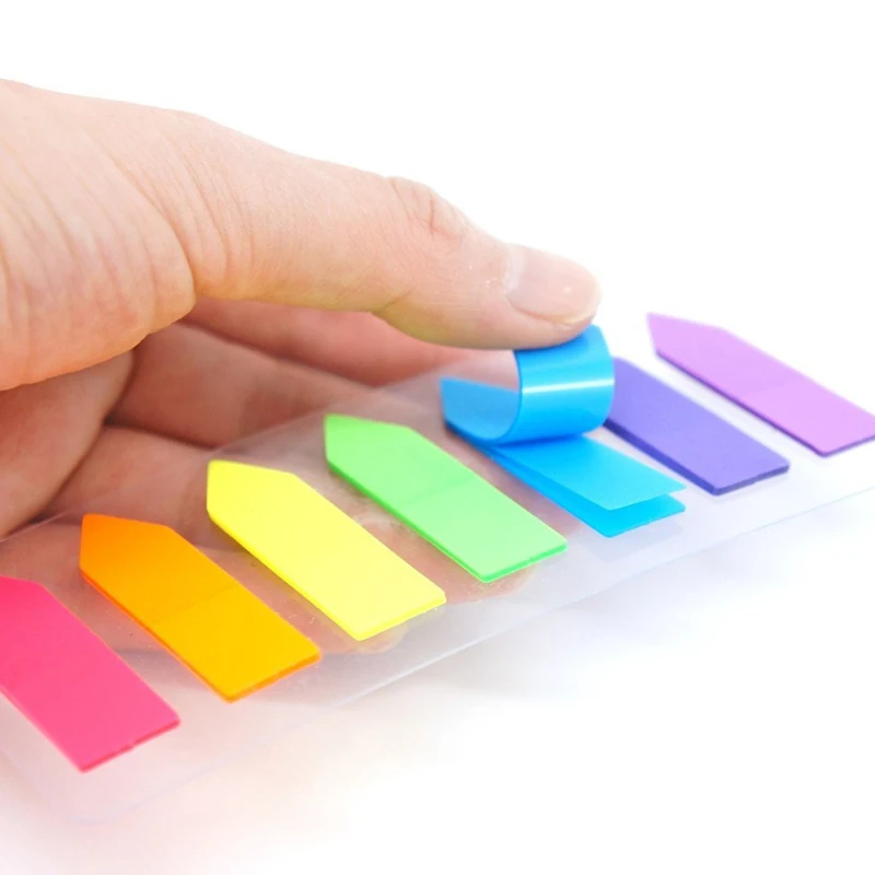 4-Sets-Neon-Page-Marker-Colored-Index-Tabs-Flags-Rainbow-Assorted-Bright-Colors-Fluorescent-Sticky-Note