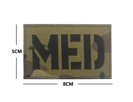 Светоотражающая нашивка с медной вышивкой IR MED для поддержания боевого духа патчи тактический боевой EMT эмблема ткань для аппликации эмблемы с вышивкой - Цвет: as picture1