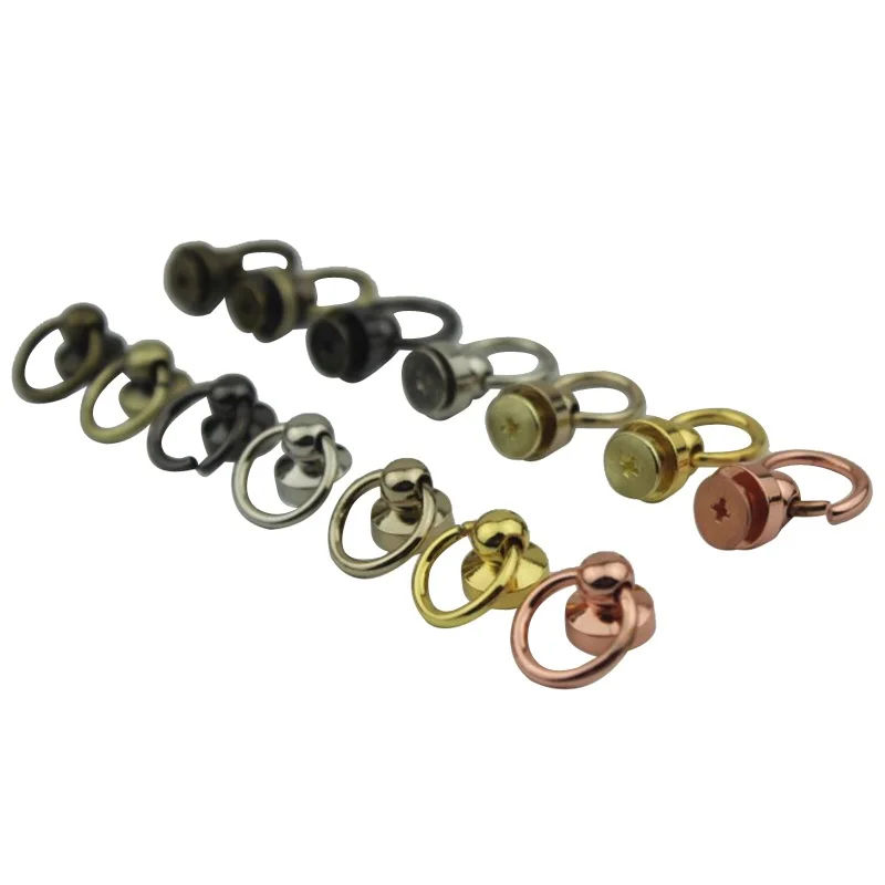 Bag lugguage accessories rivets buckle button bags Leather strap belts buckles screw rivet 10mm button O ring 500pcs/lot via DHL