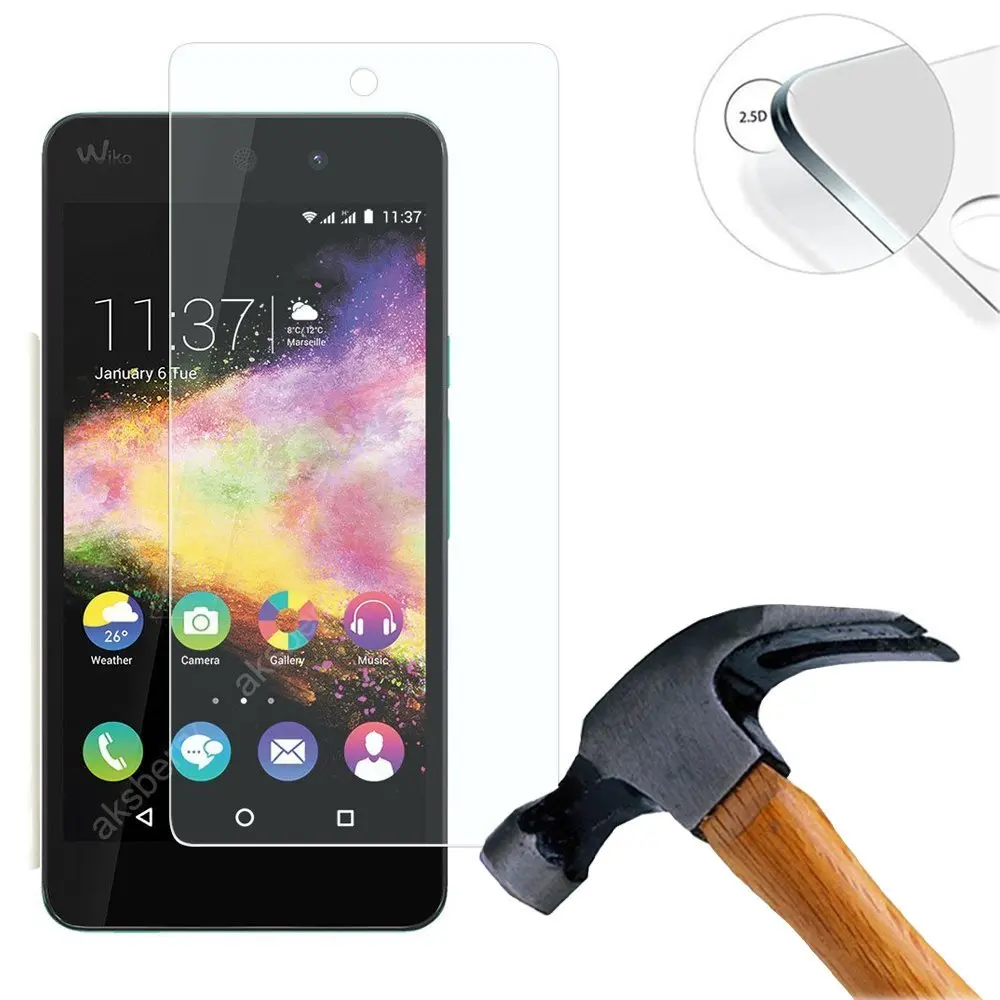 2 PCS Hard Protective Tempered Glass screen Display protector for Wiko