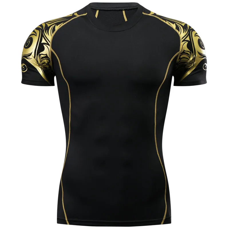 Tanie 3D MMA Rashguard siłownia T koszula odzież koszulka kompresyjna szybkie pranie Muay Thai oddychające koszulki bokserskie walka MMA Jersey