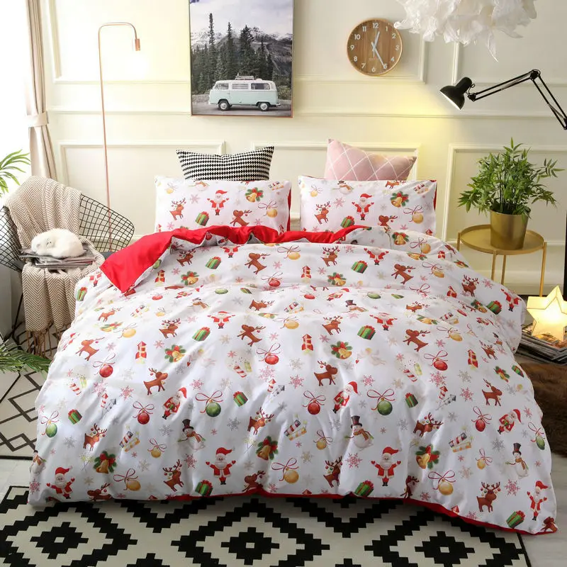 Christmas Kids Bedding Set WITHOUT Bedsheet Duvet Cover Pillowcase Set