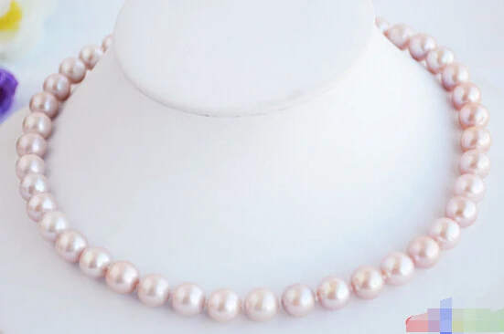 

Wholesale FREE SHIPPING >>> P4871 AAA++ AKOYA 17inch 10mm ROUND LAVENDER PEARL NECKLACE 14KGP GOLD