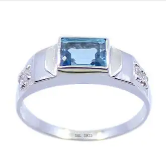 

Anillos Qi Xuan_Blue Stone Fashion Jewelry Rings_Finger Rings_S925 Solid Silver Fashion Blue Ring_Manufacturer Directly Sales